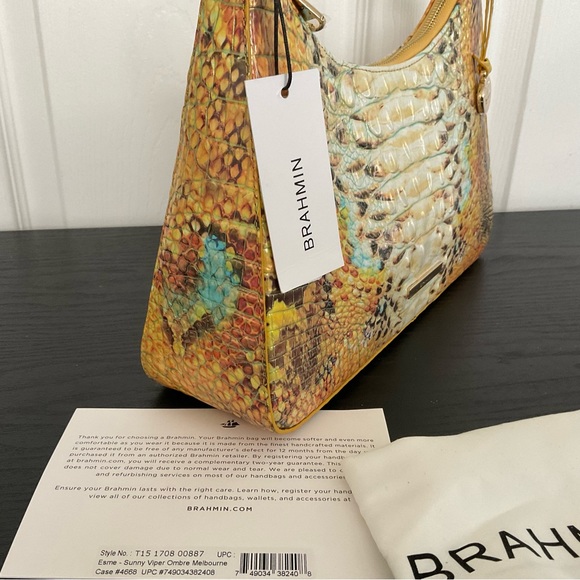 NWT Brahmin Esme Sunny Viper Ombre Melbourne - Picture 4 of 7